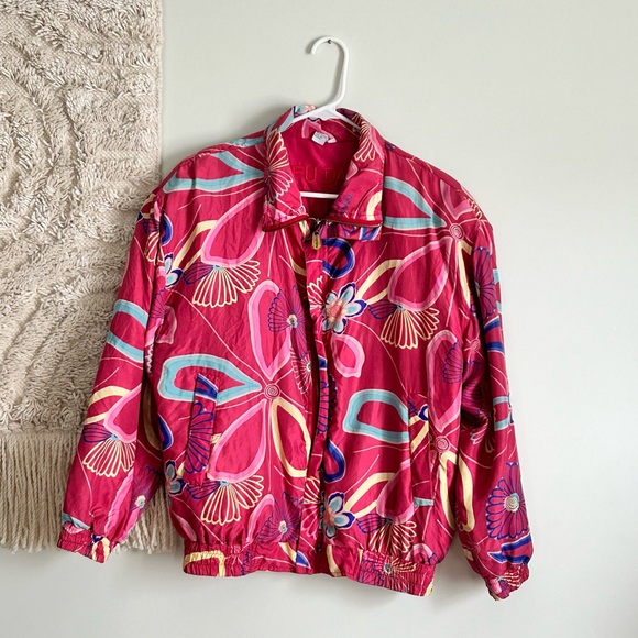 Vintage Jackets & Blazers - Vintage Pink Floral Jacket